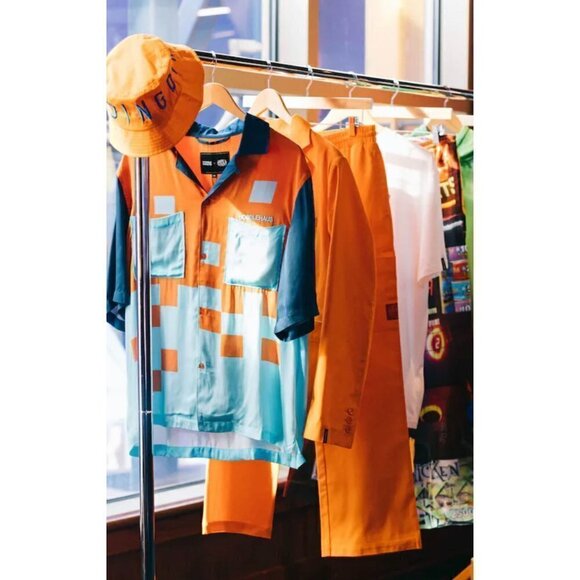 Bobblehaus x Dave & Busters Collab Signature Cotton Suit Jacket Bright Orange Me - Picture 11 of 12